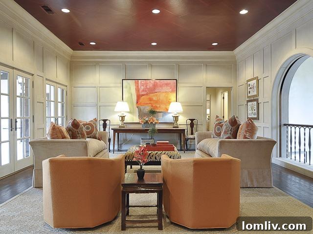 4236 Lorraine den with exquisite ceiling treatment