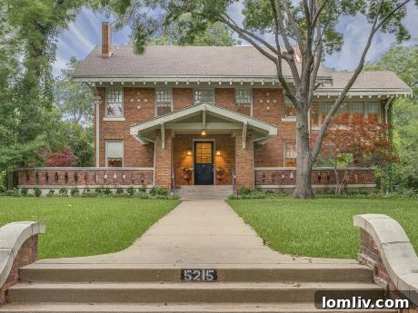 5215 Swiss Avenue Exterior - Historic Dallas Prairie Style Home
