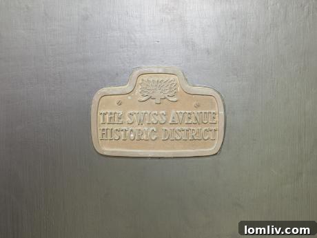 5215 Swiss Avenue Historic Plaque - Symbol of Heritage