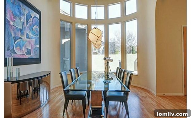 Formal Dining Room with Contemporary Design Elements
