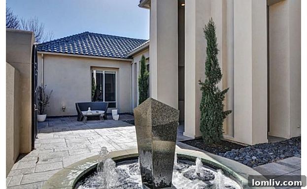 Grand Entrance with a Decorative Water Fountain
