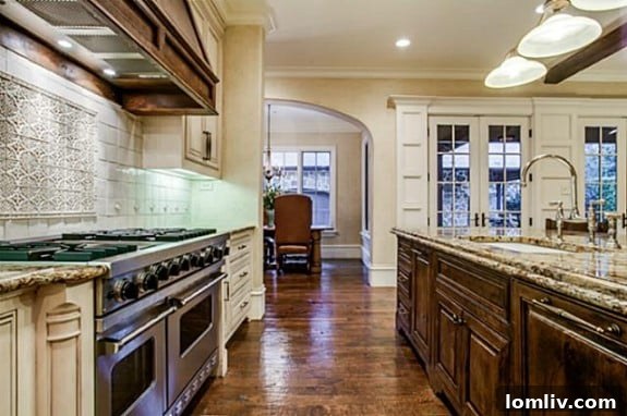 Detailed View of Kitchen Fixtures and Granite Countertops