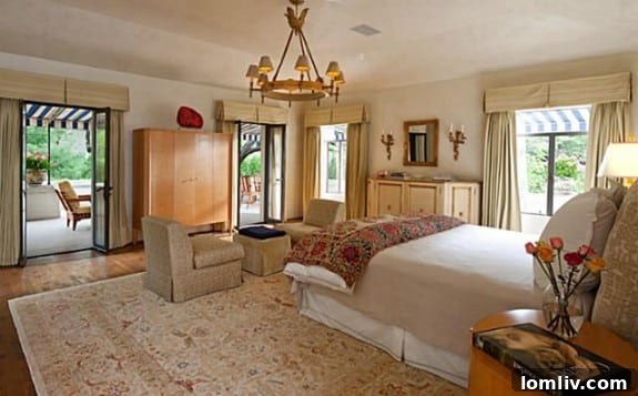 Elegant Guest Bedroom with Abundant Natural Light