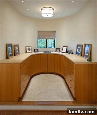 His Master Closet with Custom Cabinetry
