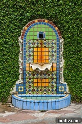 Another View of a Serene Garden Fountain