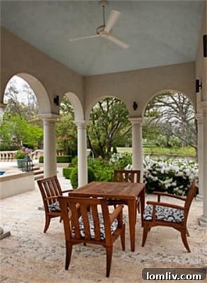 Expansive Patio Overlooking the Estate Grounds