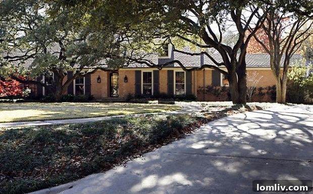 Former President George W. Bush's red brick residence on Daria Drive, Dallas