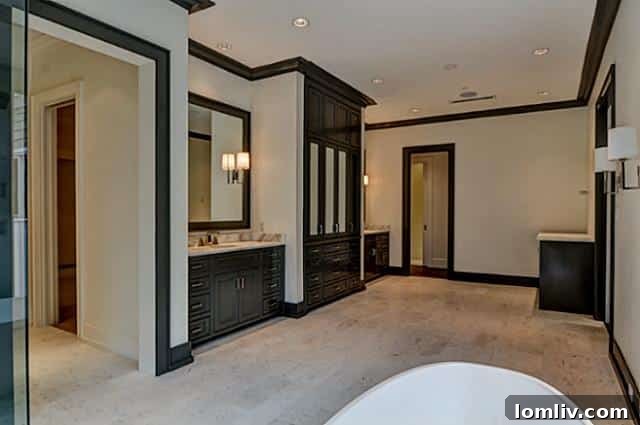Luxurious His Bathroom with Dual Vanities 4337 Westway