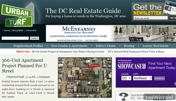 UrbanTurf image representing the Washington DC area, a key market for condo real estate, symbolizing the broader recognition received by daltxrealestate.com.