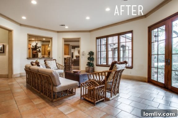 After: A beautifully restyled keeping room, open and functional