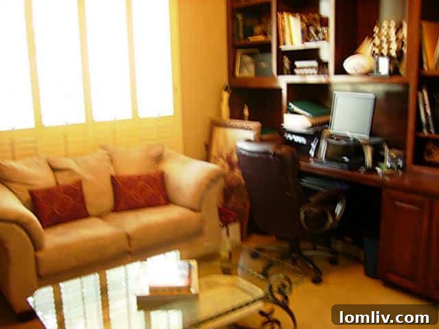 Elegant study at 5219 Scarborough Lane, ideal for a home office or library