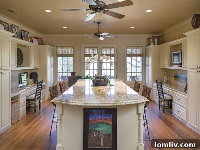 4923 Deloache Upstairs Crafts Room with Marble Table