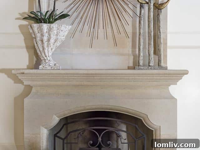 4923 Deloache Elegant Fireplace Detail