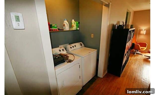 Functional Laundry Area with Storage Solutions