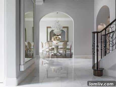 Grand Foyer with Curved Staircase