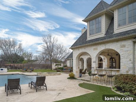 Covered Patio with Outdoor Fireplace