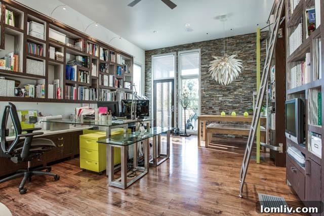 Stylish study or office space at 6607 Desco Drive, offering a quiet retreat