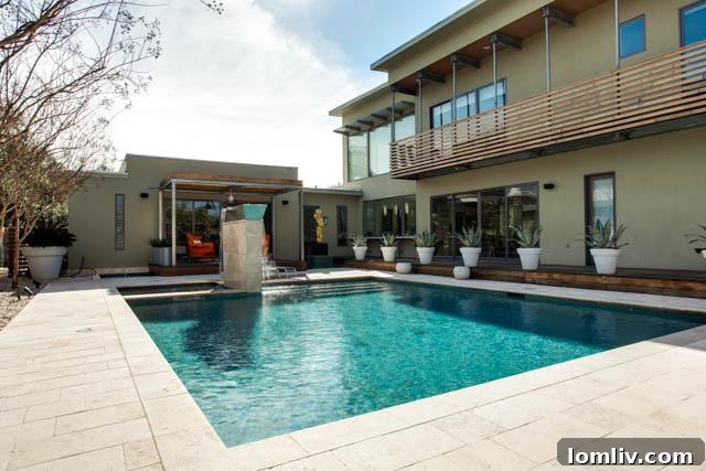 Stunning outdoor swimming pool and spa area at 6607 Desco Drive, perfect for relaxation