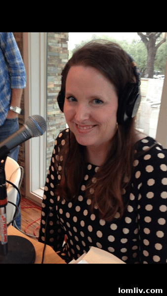 Curtis Elliott and Paige Elliott engaging with radio host during the broadcast