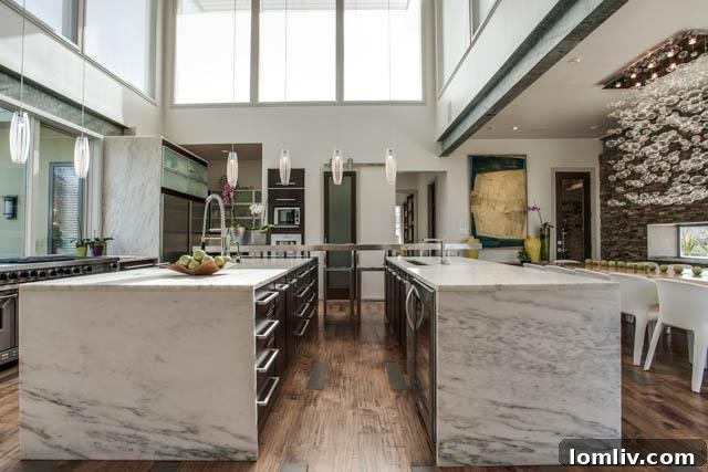 Chef's kitchen at 6607 Desco Drive with high-end appliances and modern finishes
