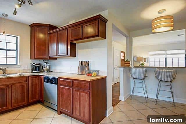 Convenient Kitchen Pass-Through Bar