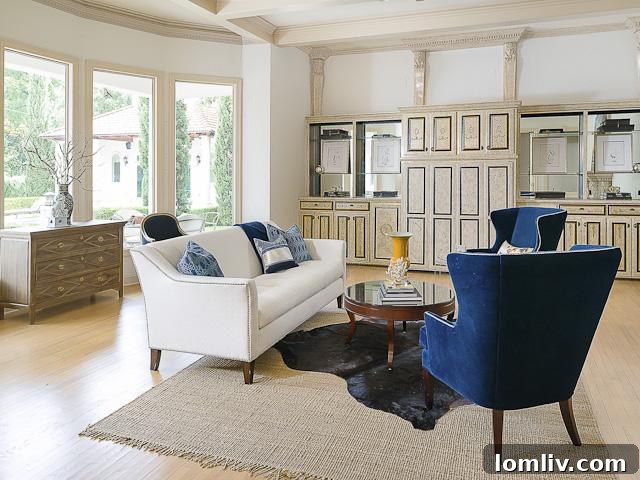 Grand Family Room with 20-Foot Windows at 10104 Lennox Lane