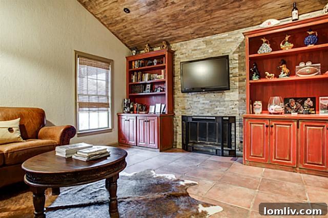 Cozy Family Room with Fireplace - 6523 Lakewood Blvd
