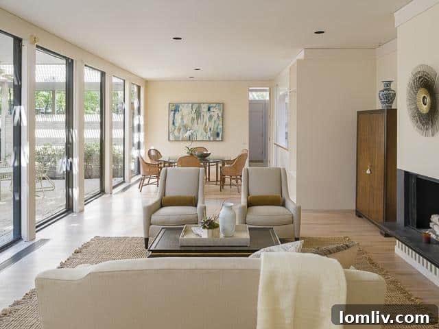 Nancy Dedman's Bud Oglesby Masterpiece on Strait Lane, with Jonsson Family Roots, Changes Hands 7 10300 Strait Lane Spacious Living Room