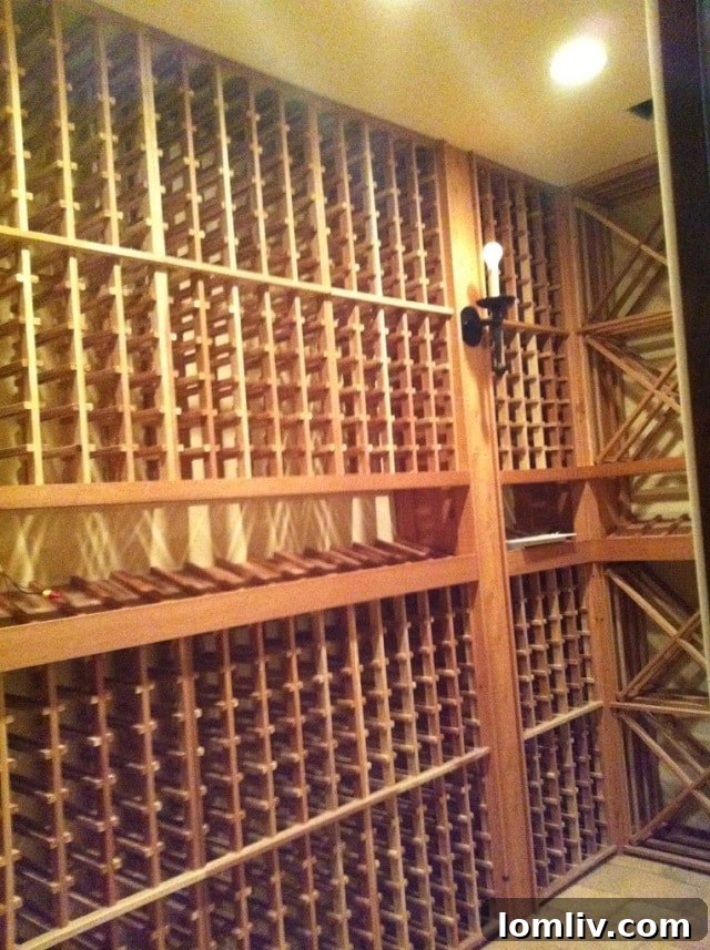 Elegant residential wine cellar design