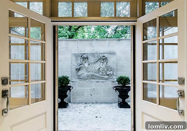 5323 Swiss Avenue Pool House Garden View