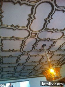 Ornate ceiling molding in historic Dallas home