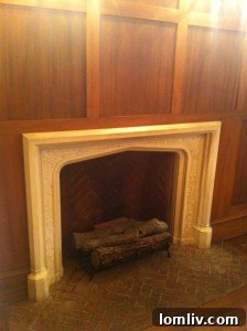 Elegant fireplace in an original setting