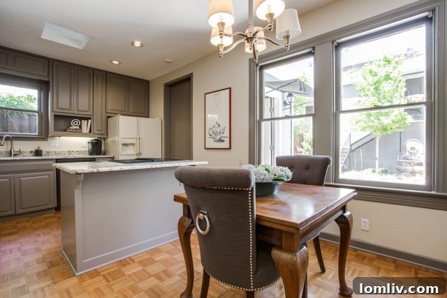 Elegant Dining Area Ready for Entertainment in a Staged Dallas Tudor