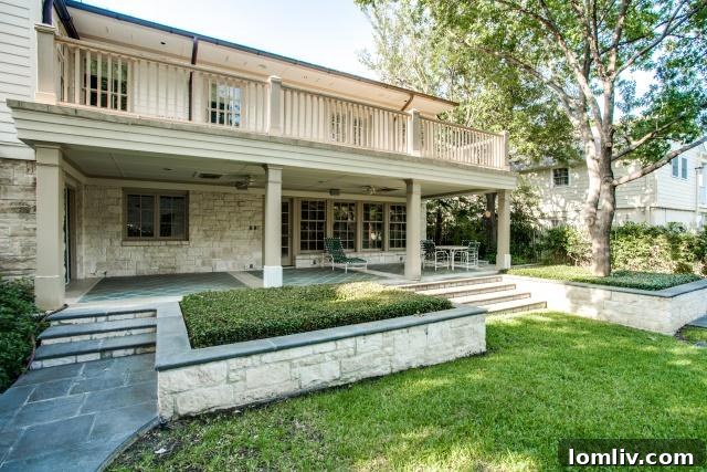 Charming Back Porch Overlooking Pool at 4511 Arcady Avenue