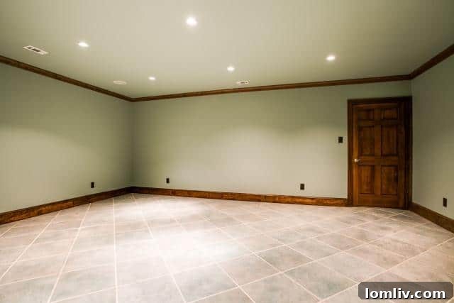 Basement Level Media Room in the Guest House at 4511 Arcady Avenue
