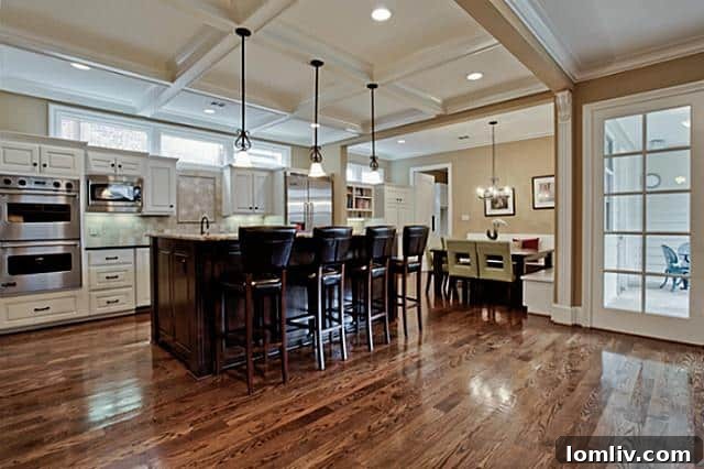 Spacious kitchen with large island and breakfast nook, 2805 Rosedale