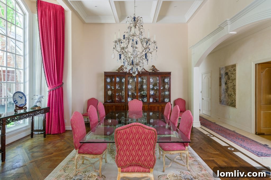 Elegant formal dining room at 9250 Meadowbrook Drive, perfect for grand entertaining