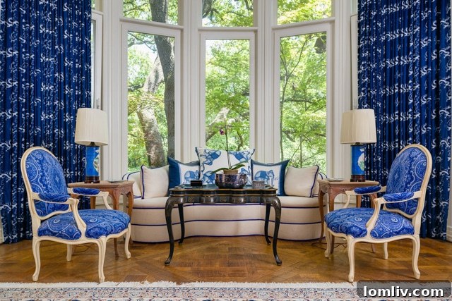 Inviting sitting area within the master suite at 9250 Meadowbrook estate