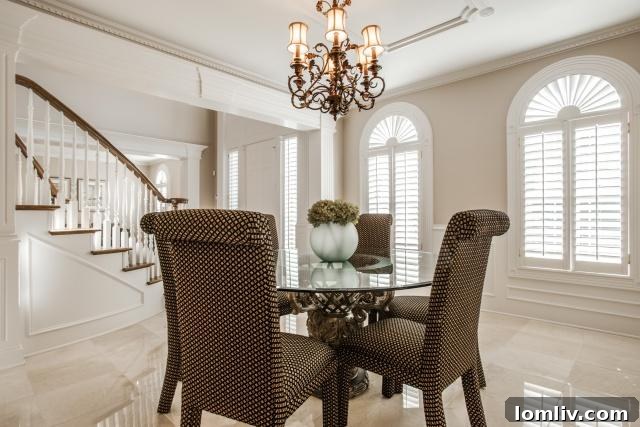 2304-Provine-McKinney-dining-room - Formal Dining Room with Chandelier and Natural Light