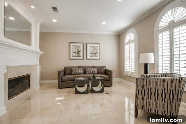 2304-Provine-McKinney-Living-Room - Spacious Living Room with Fireplace and Garden Views