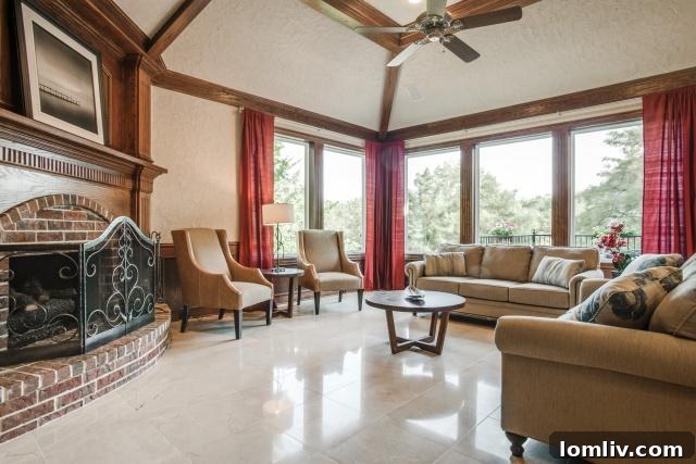 2304-Provine-McKinney-family - Cozy Family Room with Fireplace and Entertainment Center