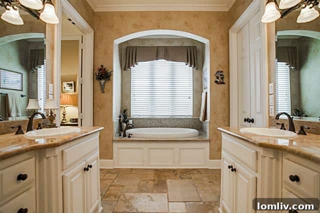 Luxury Master Bathroom with Jetted Tub and Dual Vanities