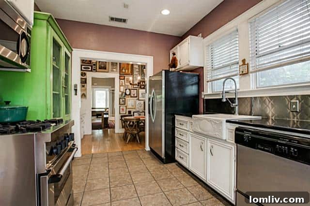 314 S. Montclair Kitchen - Modern Kitchen with Vintage Farm Sink