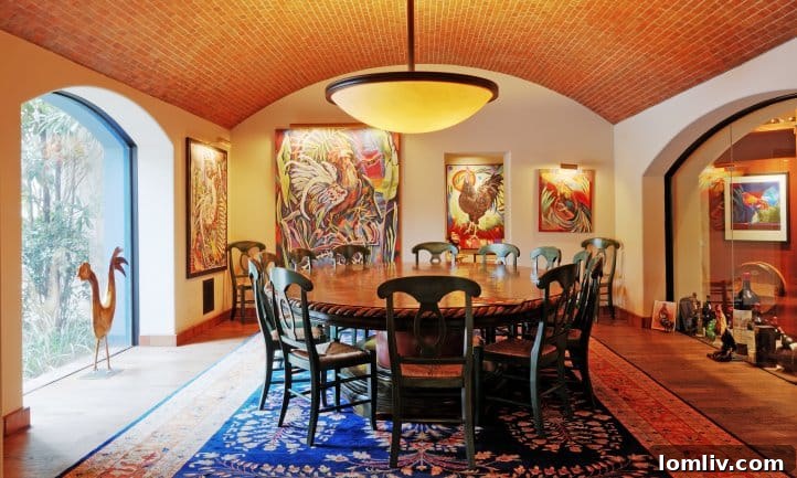 Strait Lane Estate Dining Room Elegant dining room at Phil Romano's former Strait Lane mansion