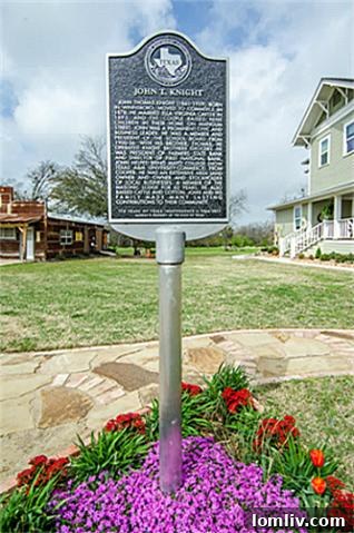 Close-up of the official historic marker plaque proudly displayed on the 2113 Mangum property, signifying its importance, protected status, and rich historical background in Commerce, TX.