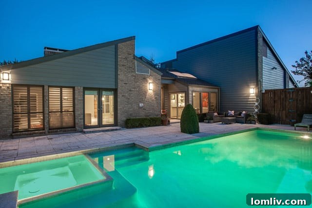 Friday Five Hundred: Prestonwood Creek's Groovy 70s Contemporary Where Green Reigns 12 Sparkling Heated Pool and Landscaped Backyard for Entertainment