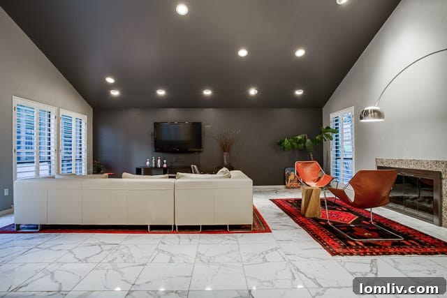 Friday Five Hundred: Prestonwood Creek's Groovy 70s Contemporary Where Green Reigns 3 Spacious Living Area with High Ceilings and Natural Light