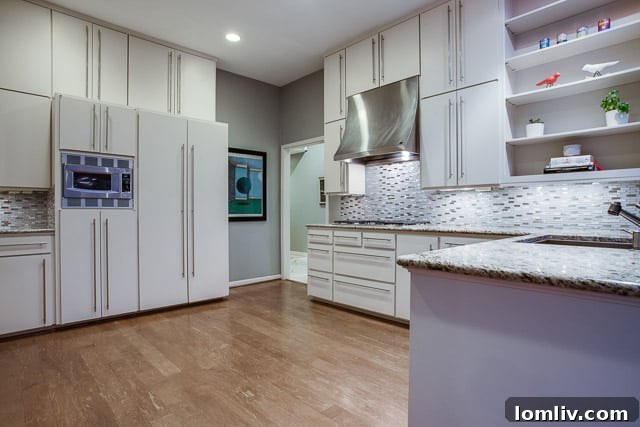 Friday Five Hundred: Prestonwood Creek's Groovy 70s Contemporary Where Green Reigns 5 Modern Kitchen with Stainless Steel Appliances and Granite Countertops