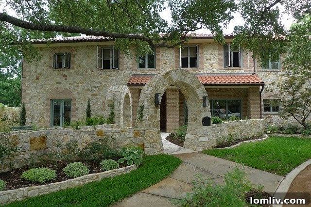Brookcove Home Exterior - A Dallas Italian Villa Inspired Residence