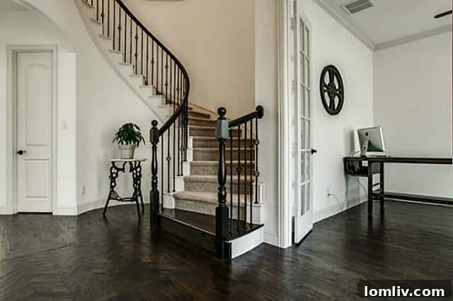 6602 Springwood Lane - Elegant Foyer with Hardwood Floors